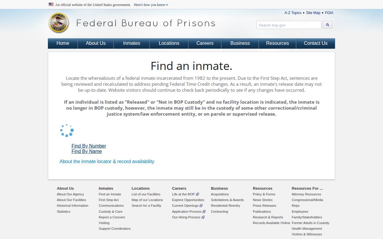 Hawaiʻi County federal Bureau of Prisons inmate-locator source
